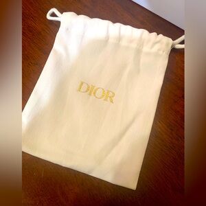 Dior Cream and Gold Logo Pouch, authentic, limited edition, must have